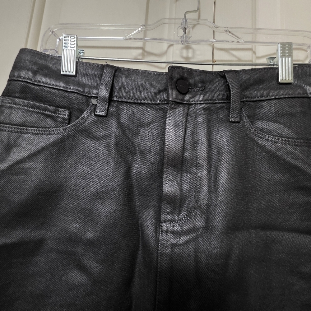 Paige Aideen Mini High Rise Cotton Metallic Skirt Size 29 - Picture 3 of 10